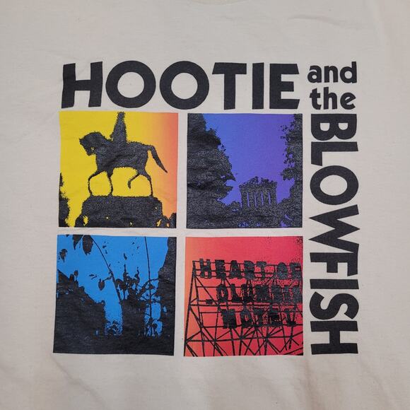 VTG 1995 Hootie & the Blowfish T-Shirt Mens L/XL Cracked Rear View Tour - Picture 2 of 13